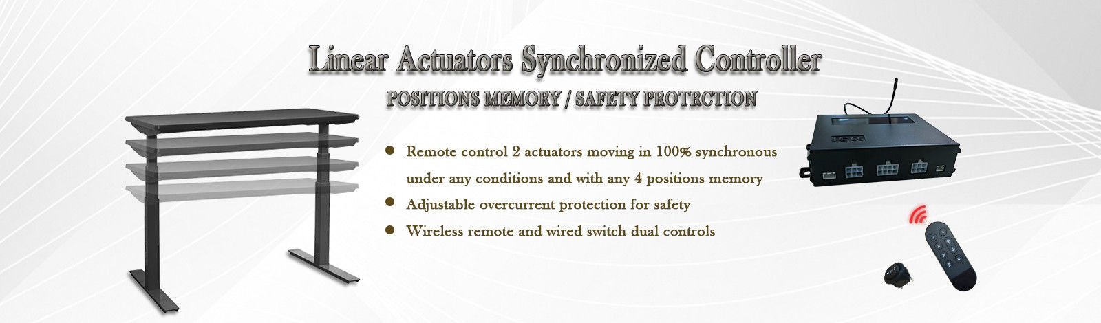 4-Position Programmable Linear Actuator Controller 24V Sync & Memory Remote Kit
