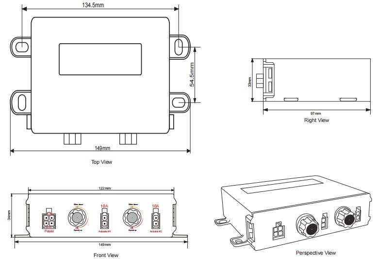 High Speed Adjustable DC Electric Linear Actuator Controller