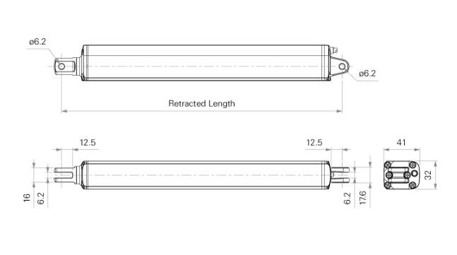 Aluminum Electric DC Actuator 500N 24VDC for Window Automation