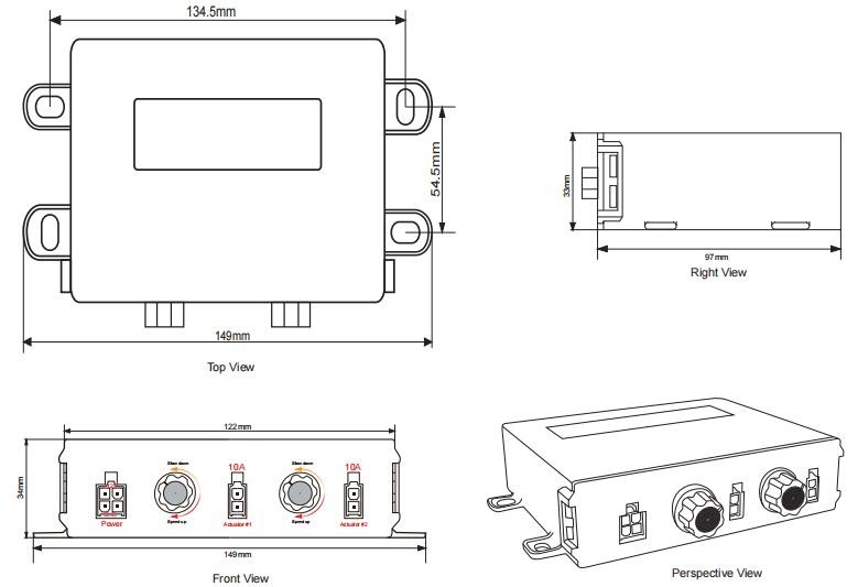 High Speed Adjustable DC Electric Linear Actuator Controller